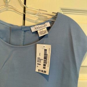 NEW Abbeline Light Blue Fitted Midi Dress - size S